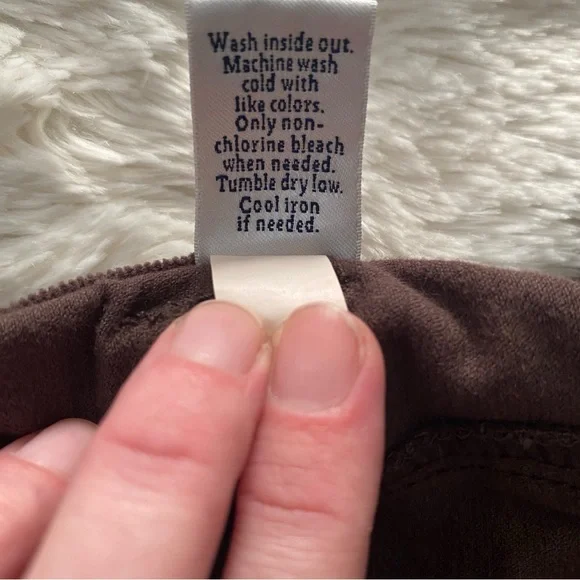 Chocolate Corduroy Croft & Barrow Button-front Skirt - Picture 5 of 5